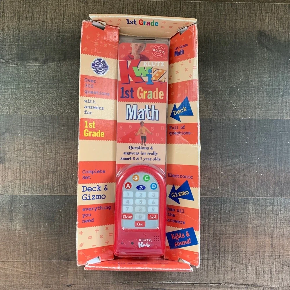 Klutz Kwiz‎ 1st Grade Math Quiz Deck Gizmo 2002 Sealed Educational Toy Set
